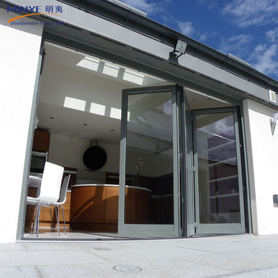 Hauptmaterial Glas Französisch Design Aluminiumrahmen Doppelgehärtetes Glas Bi Klapptür