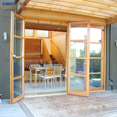 Hauptmaterial Glas Französisch Design Aluminiumrahmen Doppelgehärtetes Glas Bi Klapptür