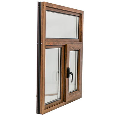 Swing Open Style Klassiker Holz Aluminium Fassadenfenster mit UPVC-Rahmenglas