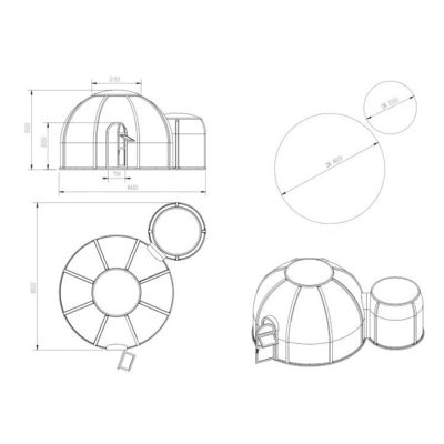 Hotel Dome House mit 2020 neuesten Star View Design und geräumige 5M * 7,5M * 3,5M Größe