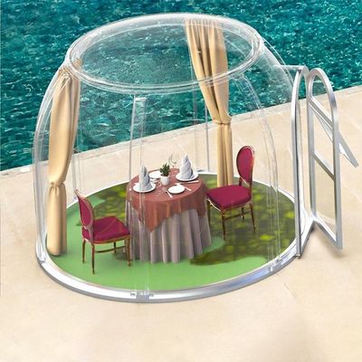 Transparentes vorgefertigtes Kuppelhaus für Resort-Bubbelzelt in Shanghai 6M*H3.25M Größe