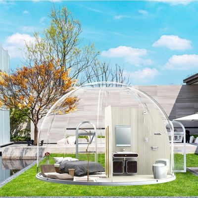 Transparentes vorgefertigtes Kuppelhaus für Resort-Bubbelzelt in Shanghai 6M*H3.25M Größe