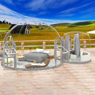 Transparentes vorgefertigtes Kuppelhaus für Resort-Bubbelzelt in Shanghai 6M*H3.25M Größe