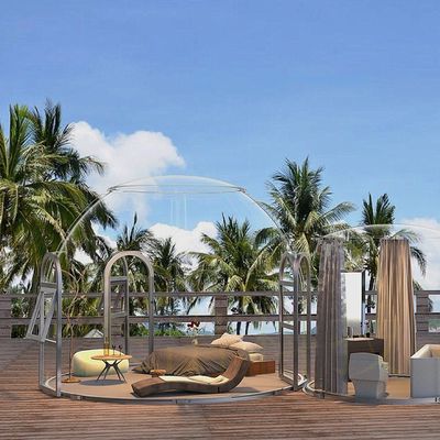 Transparentes vorgefertigtes Kuppelhaus für Resort-Bubbelzelt in Shanghai 6M*H3.25M Größe