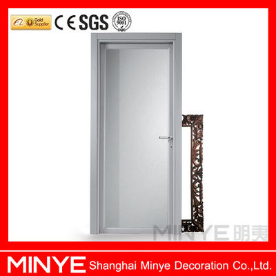 Elegante Innenausstattung Aluminium-Badentür mit Lüftung und Holzfarbe