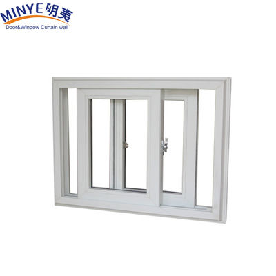 Budgetfreundliches Kunststoffrahmen UPVC Schiebefenster mit horizontaler Öffnungsmuster