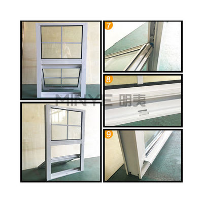 Moderner Design-Stil PVC/UPVC Vertikal gleitende Fenster mit Doppelhängerfunktion