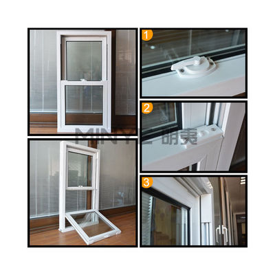 Moderner Design-Stil PVC/UPVC Vertikal gleitende Fenster mit Doppelhängerfunktion