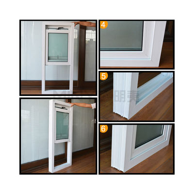 Moderner Design-Stil PVC/UPVC Vertikal gleitende Fenster mit Doppelhängerfunktion