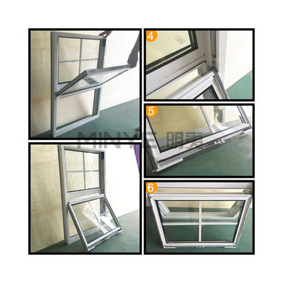 Moderner Design-Stil PVC/UPVC Vertikal gleitende Fenster mit Doppelhängerfunktion
