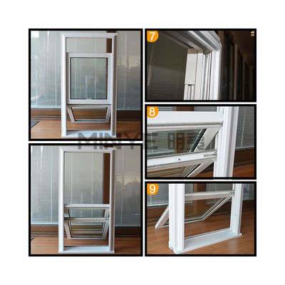Moderner Design-Stil PVC/UPVC Vertikal gleitende Fenster mit Doppelhängerfunktion