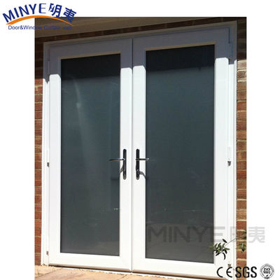 Conch PVC Profil Glas Französisch Tür im südwestlichen Design Stil mit Kunststoffmaterial
