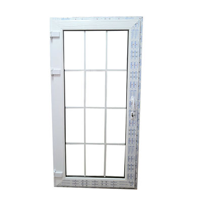 Lager Front Französisch Glas Tür Design mit weißem PVC-Profil und doppelt gehärtetem Glas