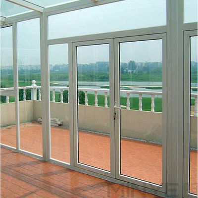 Lager Front Französisch Glas Tür Design mit weißem PVC-Profil und doppelt gehärtetem Glas