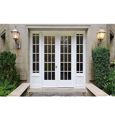Lager Front Französisch Glas Tür Design mit weißem PVC-Profil und doppelt gehärtetem Glas