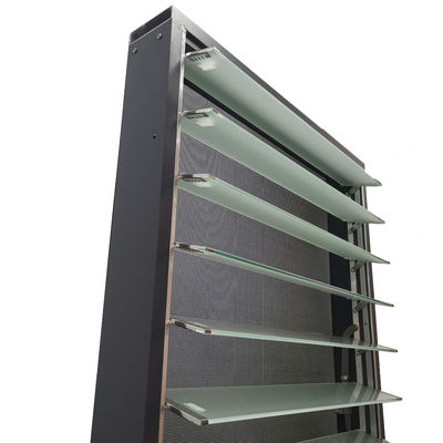 Handverstellbarer Aluminiumfensterrahmen mit Glasrollenläden Optimale Funktionsfähigkeit