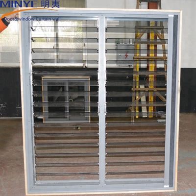 Pulverbeschichtung aus Aluminiumlegierung schalldichte Schleusenfenster für gewerbliche Gebäude