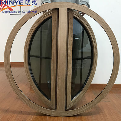 1.4 mm Profildicke Ziegelguss in Shanghai Halbrunder Holzfenster