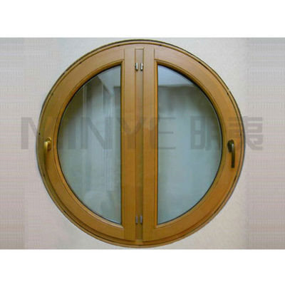 1.4 mm Profildicke Ziegelguss in Shanghai Halbrunder Holzfenster