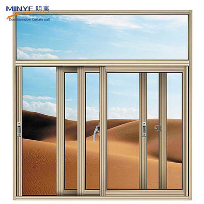 Horizontales Öffnungsmuster Vinyl-Schiebefenster mit Flanschflosse und gehärtetem Glas