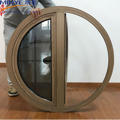 Aluminiumlegierung Halbkreisförmiges rundes Drehfenster aus Holz ideal für den chinesischen Markt