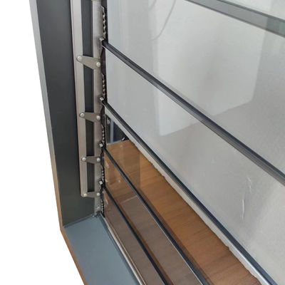 angepasste Farben Außen-Aluminium-Lüften Fensterläden Glas Klinge Handbuch Fenster