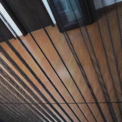 Grüner Aluminiumrahmen Mosquito Pleated Mesh Klappschirm Tür für modernes Design