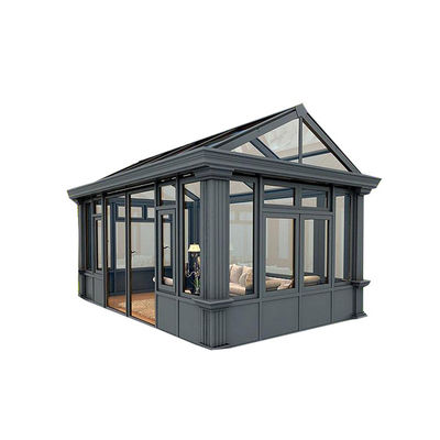 Aluminiumrahmen und Glasplatten Vorgefertigte Thermalpause Sonnenzimmer für Gewächshaus