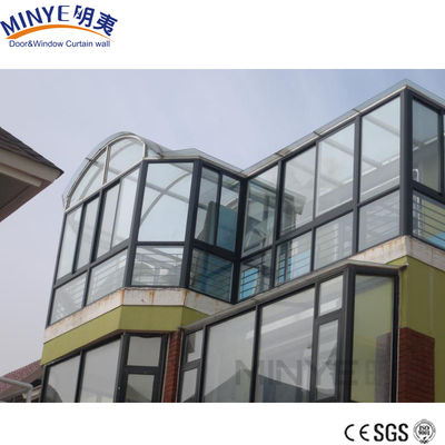 Aluminiumrahmen und Glasplatten Vorgefertigte Thermalpause Sonnenzimmer für Gewächshaus