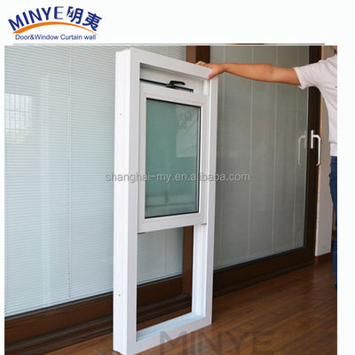 2.0mm-2.5mm Profildicke PVC vertikal gleitendes Fenster für die Installation im Innenhof