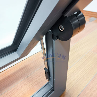 Hardware Aluminium Horizontale Zentrum gehängte Drehschraubschraubschraubfenster für Ländermärkte