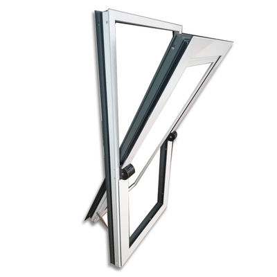 Konstruktion eines vertikalen zentralen Drehfensters mit Aluminiumlegierungsrahmen und PVDF-Beschichtungsmaterial