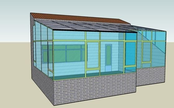 Klappschirm Aluminiumlegierung und Glas Sonnenzimmer kundenspezifisch verschiedene Formen