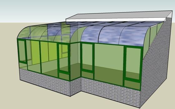 Klappschirm Aluminiumlegierung und Glas Sonnenzimmer kundenspezifisch verschiedene Formen