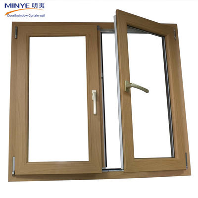 Anodisierte Aluminiumverkleidung Holzprofil Doppelrahmen-Fenster mit Anodisierung