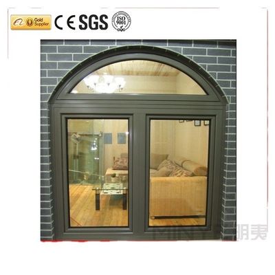 Anodisierte Aluminiumverkleidung Holzprofil Doppelrahmen-Fenster mit Anodisierung