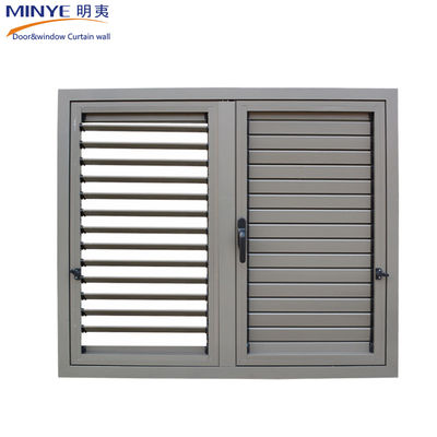 Aluminium-Legierungsrahmen-Shutter-Lauver-Fenster mit Kurbelgeräten und individuellen Farben