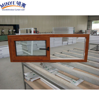 Erschwingliches Holzkorn-Vinylfenster mit 2,5 mm Profildicke und deutscher Hardware
