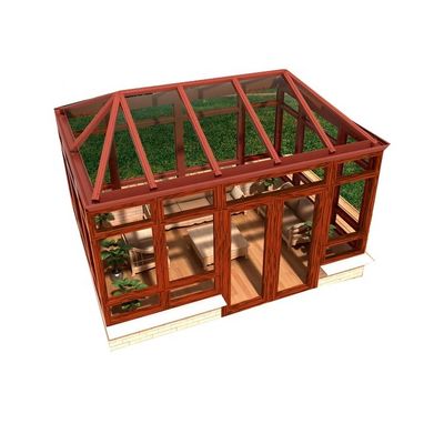 Innenhof, benutzerdefiniertes, pulverbeschichtetes, orkansicheres, laminiertes, gehärtetes Glas, Sonnenzimmer