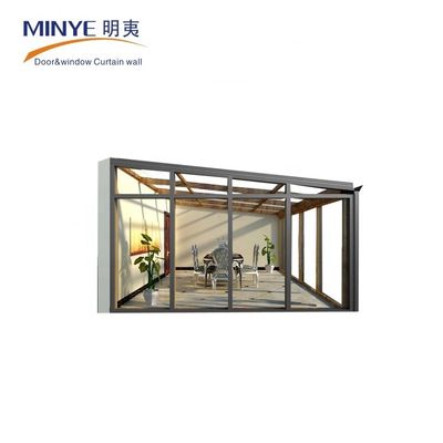 Dreiecksdachform Aluminium Sonnenzimmer Glashaus für moderne Design-Bildschirmräume