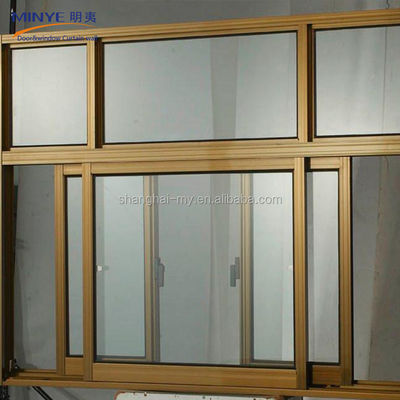 Schiebefenster für Büroräume mit Aluminiumverkleidung und chinesischer Top-Hardware