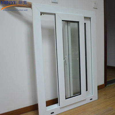 Winddichte Funktion Doppelschleifglas UPVC-Vertikalfenster mit Energieeinsparvorteil