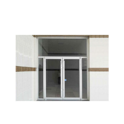 KFC Shop Front Swing Tür mit Pulver beschichtet Aluminiumrahmen Glas und Feder Design
