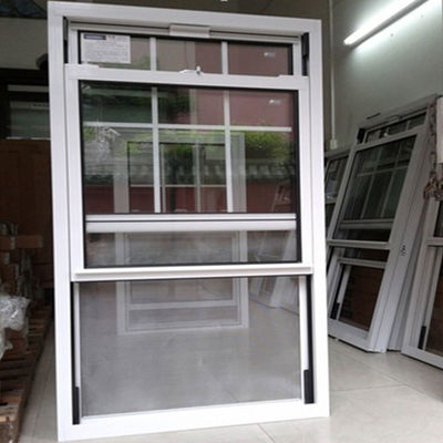 Shanghai Vinyl vertikal gleitendes Fenster mit 1,2 mm Verstärkung Stahl und Hardware