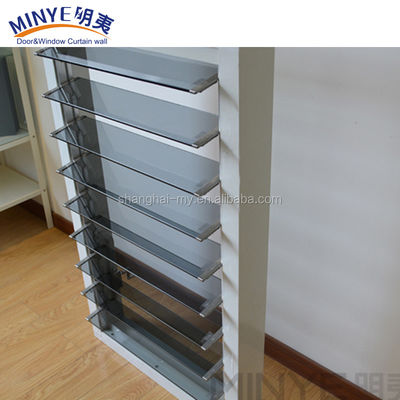 Dekorative Aluminiumlegierung Hurrikan Glas Louver Blatt Fenster für Sicherheitsmaßnahmen