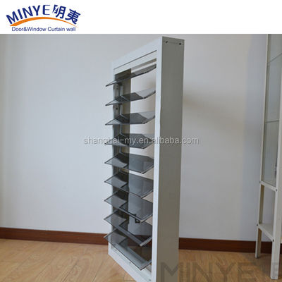 Dekorative Aluminiumlegierung Hurrikan Glas Louver Blatt Fenster für Sicherheitsmaßnahmen