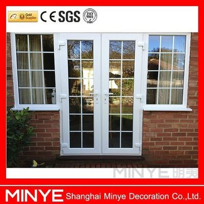 Gute Luftdichte und Wasserdichte PVC/UPVC-Fassungsglas Haupttür mit Gitter