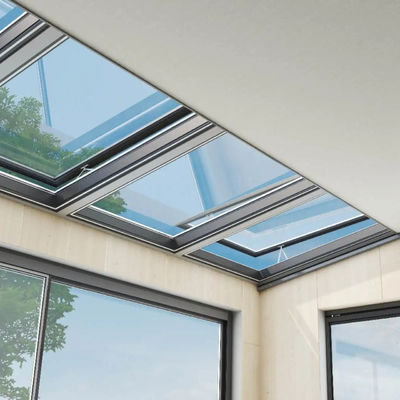 Pulverbeschichtete Wärmebremse Aluminiumfensterlicht für Winddichte Funktion und Holzwand