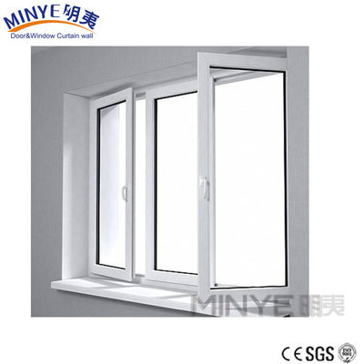 Vertikaler Öffnungsmuster UPVC-Rahmen und Glas-Hochdämmung Schalldämmungsfenster