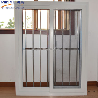 Innovative angepasste Farben Lärmvernichter PVC/UPVC Schiebefenster mit Grilldesign